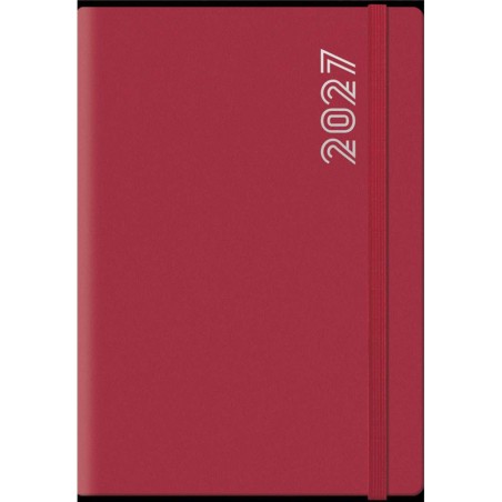 Agenda 2027 settimanale 17x24 cm Dynamic rubino con elastico