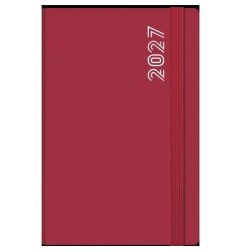 Agenda 2027 giornaliera 11x16,5 cm Dynamic rubino con elastico