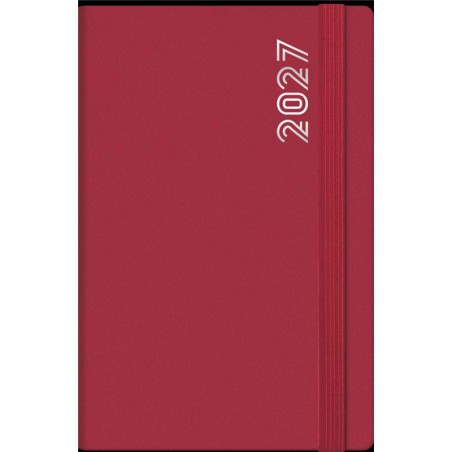 Agenda 2027 giornaliera 11x16,5 cm Dynamic rubino con elastico