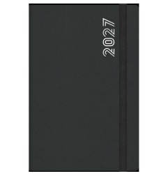 Agenda 2027 giornaliera 11x16,5 cm Dynamic nero con elastico