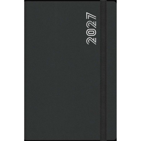 Agenda 2027 giornaliera 11x16,5 cm Dynamic nero con elastico