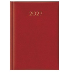 Agenda 2027 giornaliera 14,5x20,5 cm Madrid rosso cardinale