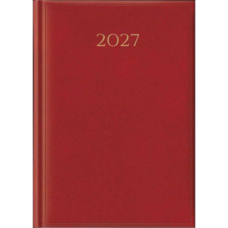 Agenda 2027 giornaliera 14,5x20,5 cm Madrid rosso cardinale