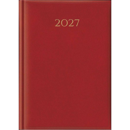 Agenda 2027 giornaliera 14,5x20,5 cm Madrid rosso cardinale
