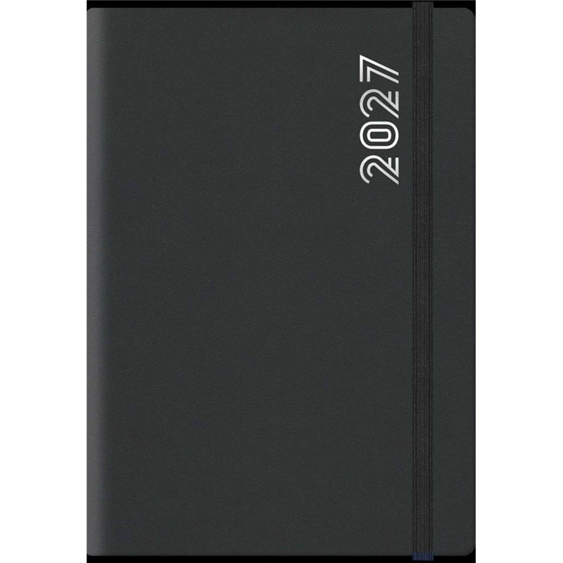 Agenda 2027 giornaliera 14,5x20,5 cm Dynamic nero con elastico Agenda 2027 giornaliera 14,5x20,5 cm Dynamic nero con elastico
