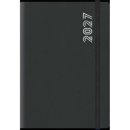 Agenda 2027 giornaliera 14,5x20,5 cm Dynamic nero con elastico