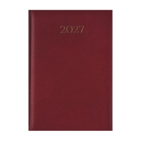 Agenda 2027 giornaliera 14,5x20,5 cm Madrid rosso cardinale