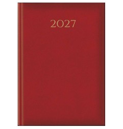 Agenda 2027 giornaliera 17x24 cm Madrid rosso cardinale