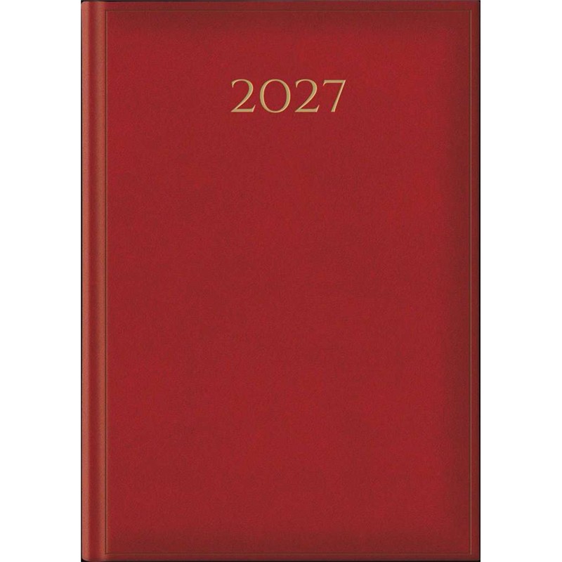 Agenda 2027 giornaliera 17x24 cm Madrid rosso cardinale