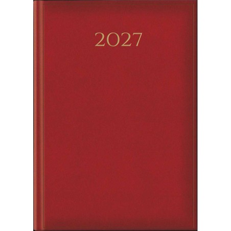 Agenda 2027 giornaliera 17x24 cm Madrid rosso cardinale