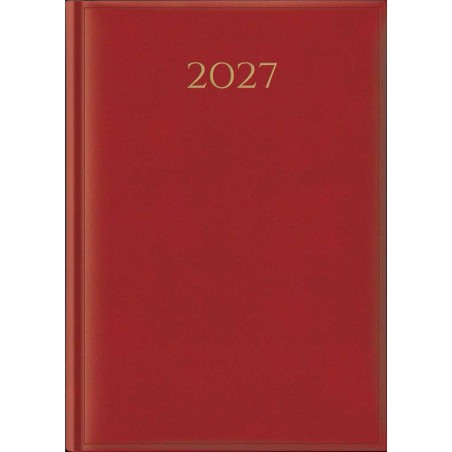 Agenda 2027 giornaliera 21x29,7 cm Madrid rosso inglese
