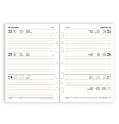 Ricambio agenda 2027 settimanale 14,5x21 cm per organizer ad