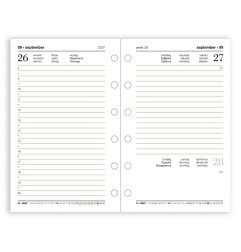 Ricambio agenda 2027 giornaliera 7,8x12,3 cm per organizer ad