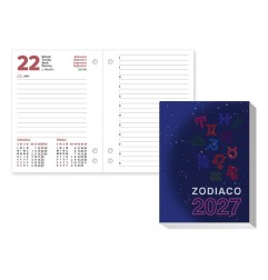 Blocco calendario 2027 da tavolo 8,5x11,6 cm Zodiaco