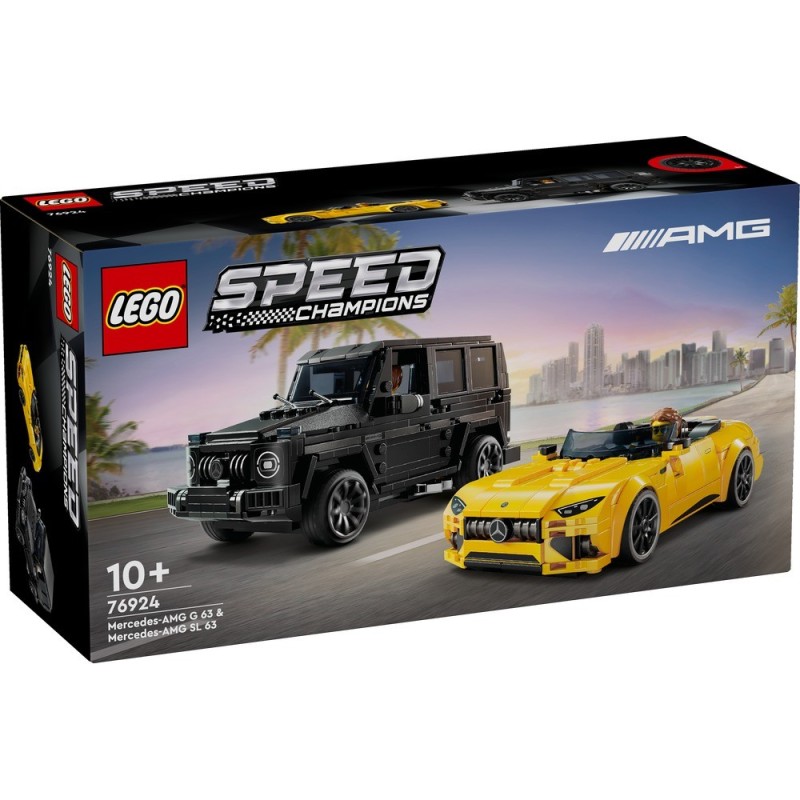 LEGO Speed Champions 76924 Mercedes-AMG G 63 e Mercedes-AMG SL 63 808 pezzi LEGO Speed Champions 76924 Mercedes-AMG G 63 e Mercedes-AMG SL 63 808 pezzi