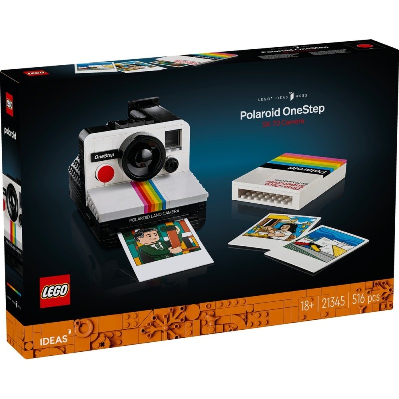 LEGO Ideas 21345 Fotocamera Polaroid OneStep SX-70 516 pezzi LEGO Ideas 21345 Fotocamera Polaroid OneStep SX-70 516 pezzi