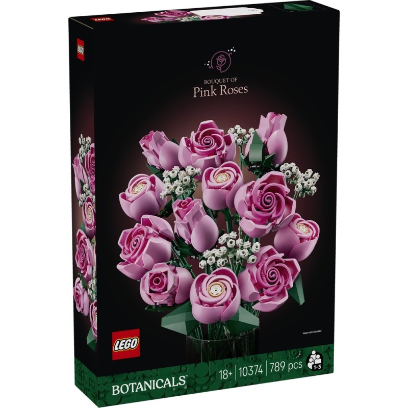 LEGO Botanicals 10374 Bouquet di rose rosa 789 pezzi set per adulti LEGO Botanicals 10374 Bouquet di rose rosa 789 pezzi set per adulti
