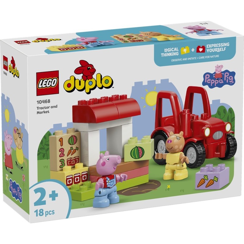LEGO DUPLO 10468 Peppa Pig trattore e mercato 18 pezzi LEGO DUPLO 10468 Peppa Pig trattore e mercato 18 pezzi