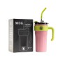 Mypiky mug termica 860 ml in acciaio con cannuccia rosa Mypiky mug termica 860 ml in acciaio con cannuccia rosa