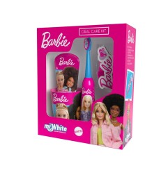 Set igiene orale Barbie con spazzolino, dentifricio e bicchier