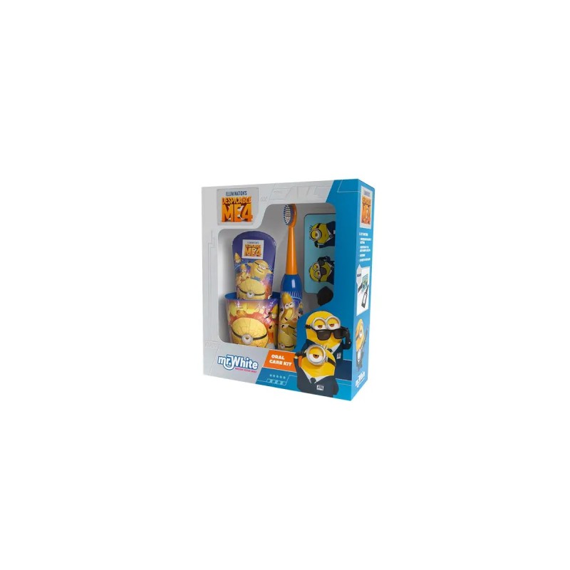 Set igiene orale Minions con spazzolino, dentifricio e bicchiere Set igiene orale Minions con spazzolino, dentifricio e bicchiere