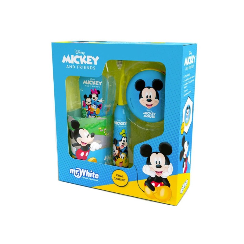 Set igiene orale Mickey Mouse con spazzolino, dentifricio e bicchiere Set igiene orale Mickey Mouse con spazzolino, dentifricio e bicchiere