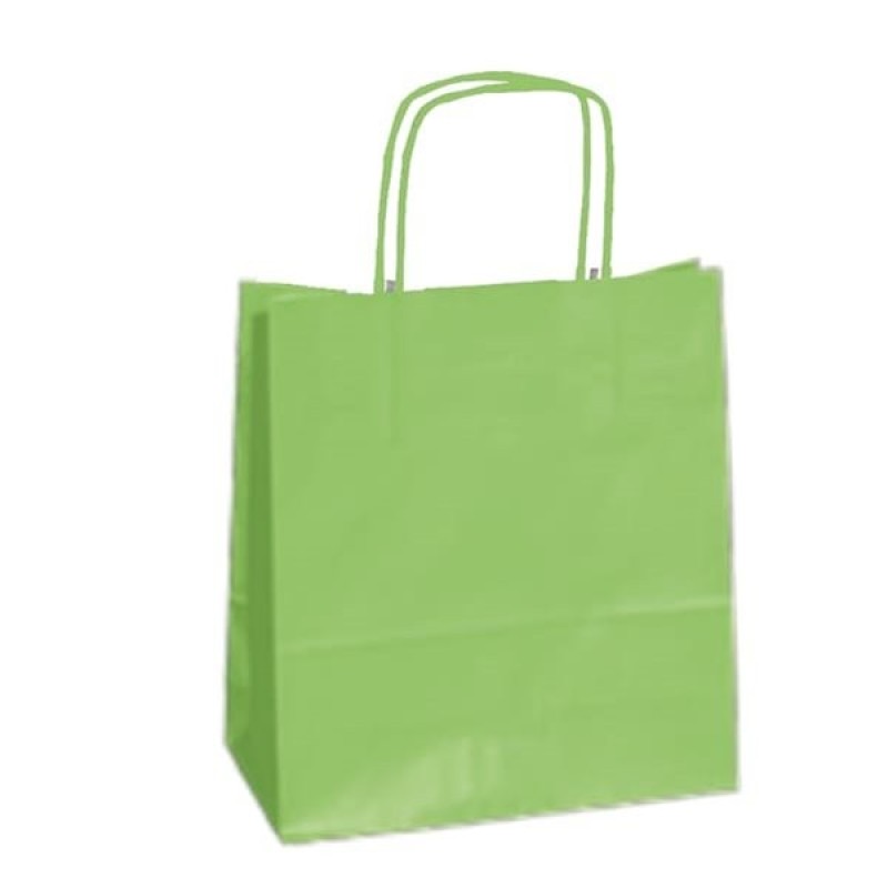 Mainetti Bags Shopper in carta kraft 54x14x45 cm manici a cordino ritorto verde mela confezione 10 pezzi Mainetti Bags Shopper in carta kraft 54x14x45 cm manici a cordino ritorto verde mela confezione 10 pezzi