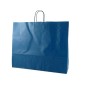 Mainetti Bags Shopper in carta kraft 54x14x45 cm manici a cordino ritorto blu confezione 10 pezzi