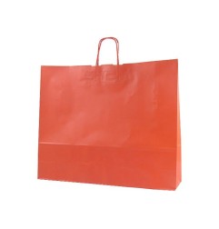 Shopper in carta kraft 54x14x45 cm manici a cordino ritorto ro