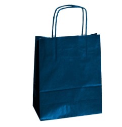 Shopper in carta kraft 22x10x29 cm manici a cordino ritorto bl