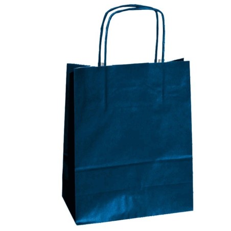 Shopper in carta kraft 22x10x29 cm manici a cordino ritorto bl