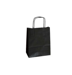 Shopper in carta kraft 26x11x35 cm manici a cordino ritorto ne
