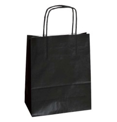 Shopper in carta kraft 22x10x29 cm manici a cordino ritorto ne
