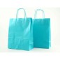 Mainetti Bags Shopper in carta kraft 54x14x45 cm manici a cordino ritorto azzurro confezione 10 pezzi