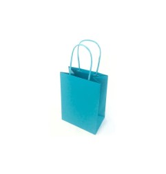 Shopper in carta kraft 45x15x50 cm manici a cordino ritorto az