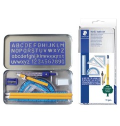 Staedtler Noris set matematica 11 pezzi astuccio metallo 557-11