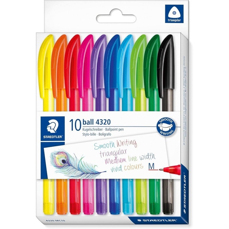Staedtler Penna a sfera 4320 MC10 Tappo 10PZ Col Staedtler Penna a sfera 4320 MC10 Tappo 10PZ Col