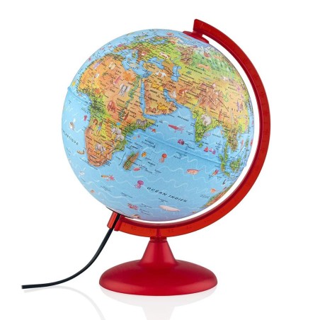 Tecnodidattica mappamondo Zoo Ø 25 cm luminoso