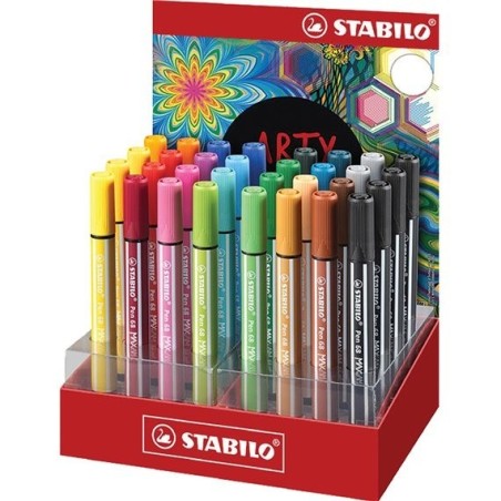Stabilo Pen 68 MAX espositore 32 pennarelli ARTY punta a scalp