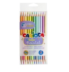 Carioca Bicolor Pastel astuccio 12 matite bicolori 24 colori p