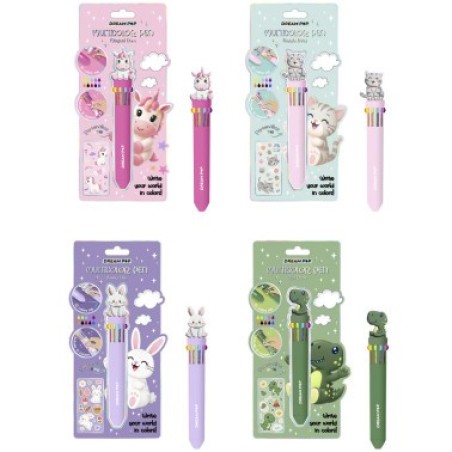 Seven penna multicolore con topper Dreampop