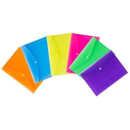 Nikoffice Busta P/doc A4 C/bott Pastel 6pz