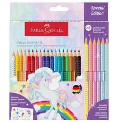 Faber Castell Pastelli Color Grip Unicorno Col 18+6 Triang