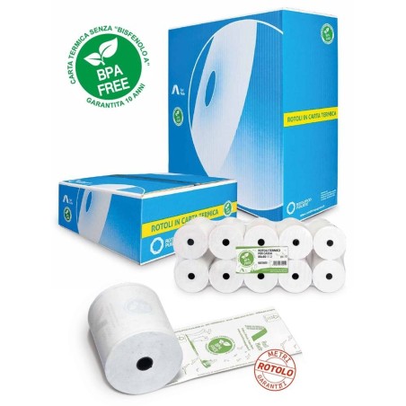 Rotolificio Pugliese Rotolo termico 80X80 mm Foro 12 mm Bpa Fr