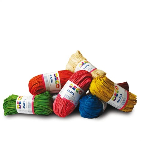CWR Rafia 50 g colori assortiti 10 pezzi