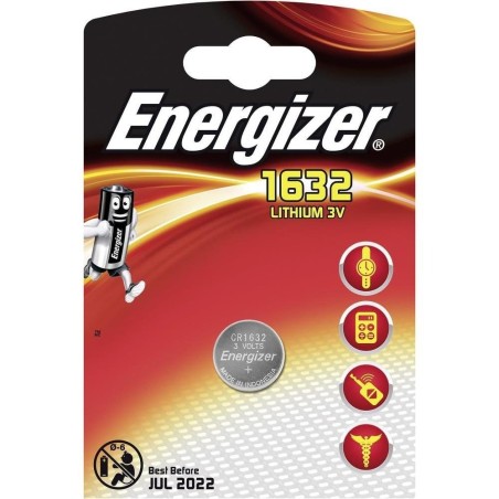 Energizer pila al litio 3 V CR1632 – blister 1 pezzo