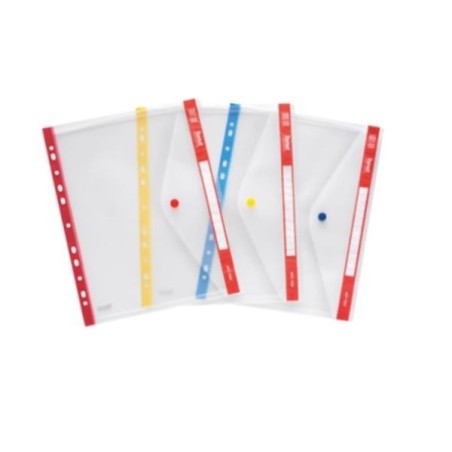 Iternet busta 22x30 chiusura a bottone 5 pezzi 7005 giallo