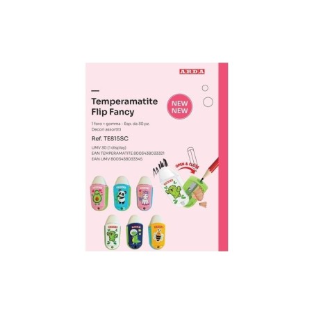Arda Temperamatite Flip Fancy 1f+gomma 30PZ