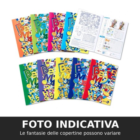 BM maxi quaderni A4 rigatura 5M fantasia bambina – 10 pezzi