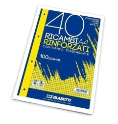 Blasetti ricambi rinforzati A4 100 g rigatura 10M 40 fogli